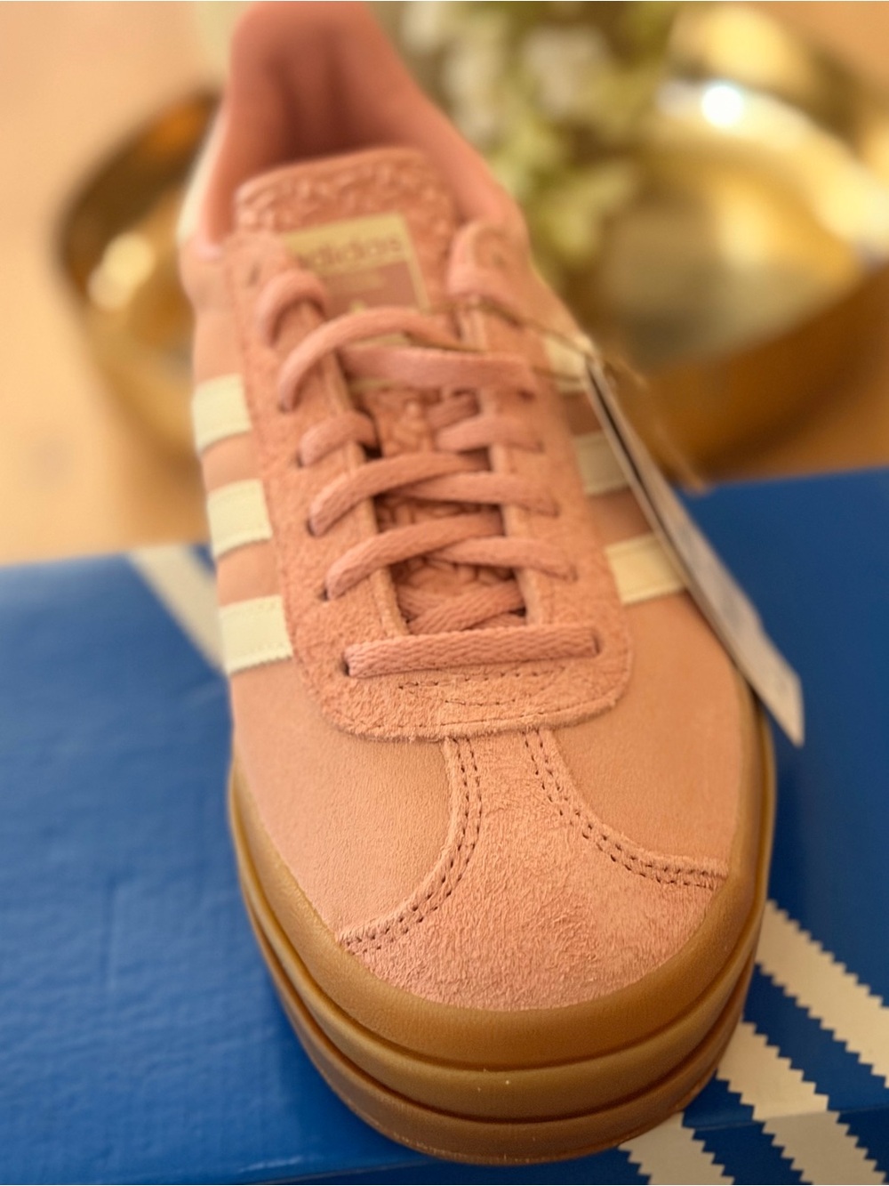 New Adidas Gazelle Platform Women’s Sneakers - Pink - Picture 5 of 6